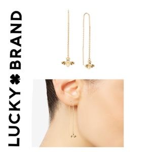 🐘 Lucky Brand Bee Threader Earrings